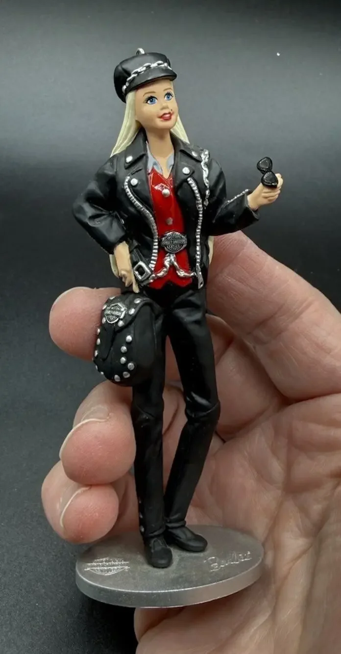 2000 Hallmark Ornament Harley Davidson Barbie No Box Rare EUC -LO17